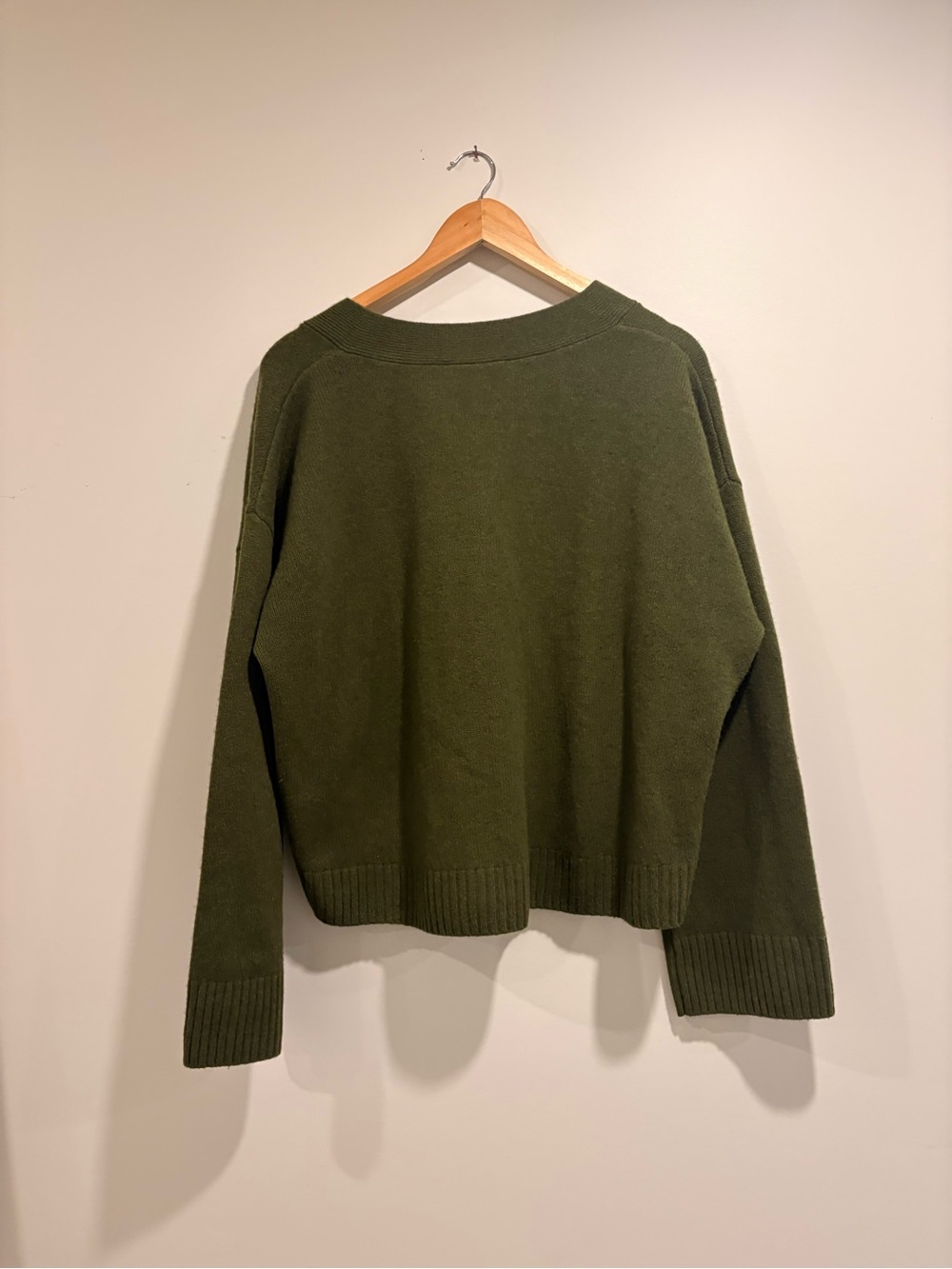Sezane Jady Cardigan 100% Yak Wool Perfect Green XXL - Picture 4 of 12